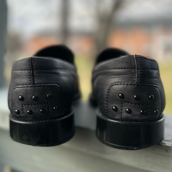 TOD’S 11 Matte Black Men’s 100% Genuine Leather Penny Loafer Made Italy US 12 - Picture 5 of 16